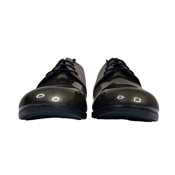 Munro Womens 7.5 Markella Derby in Brown Patent Leather NEW - Picture 4 of 11